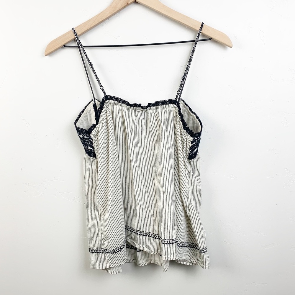 American Eagle Embroidered Stripe Boho Tank sz S - Picture 2 of 4